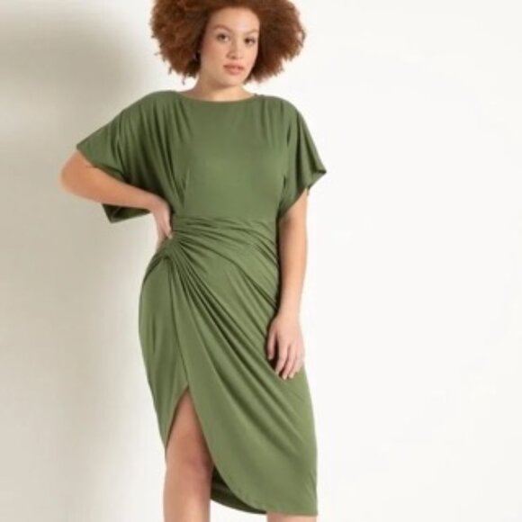 Eloquii Ruched Jersey Dress REALLY SOFT - Picture 1 of 5